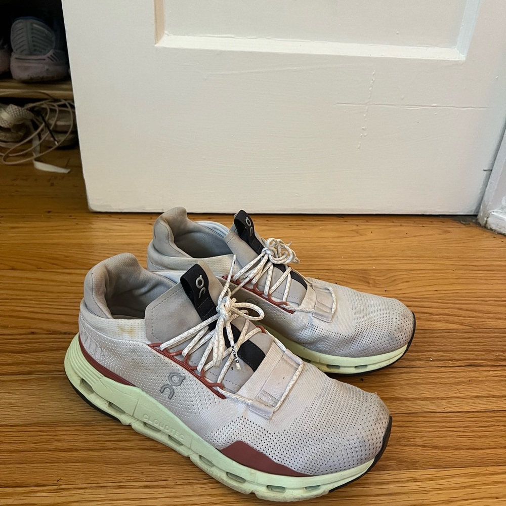 On Running Sneakers in Cream and Brown